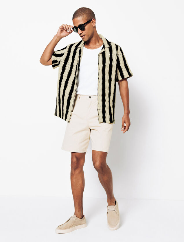 Chemisette en crochet col requin