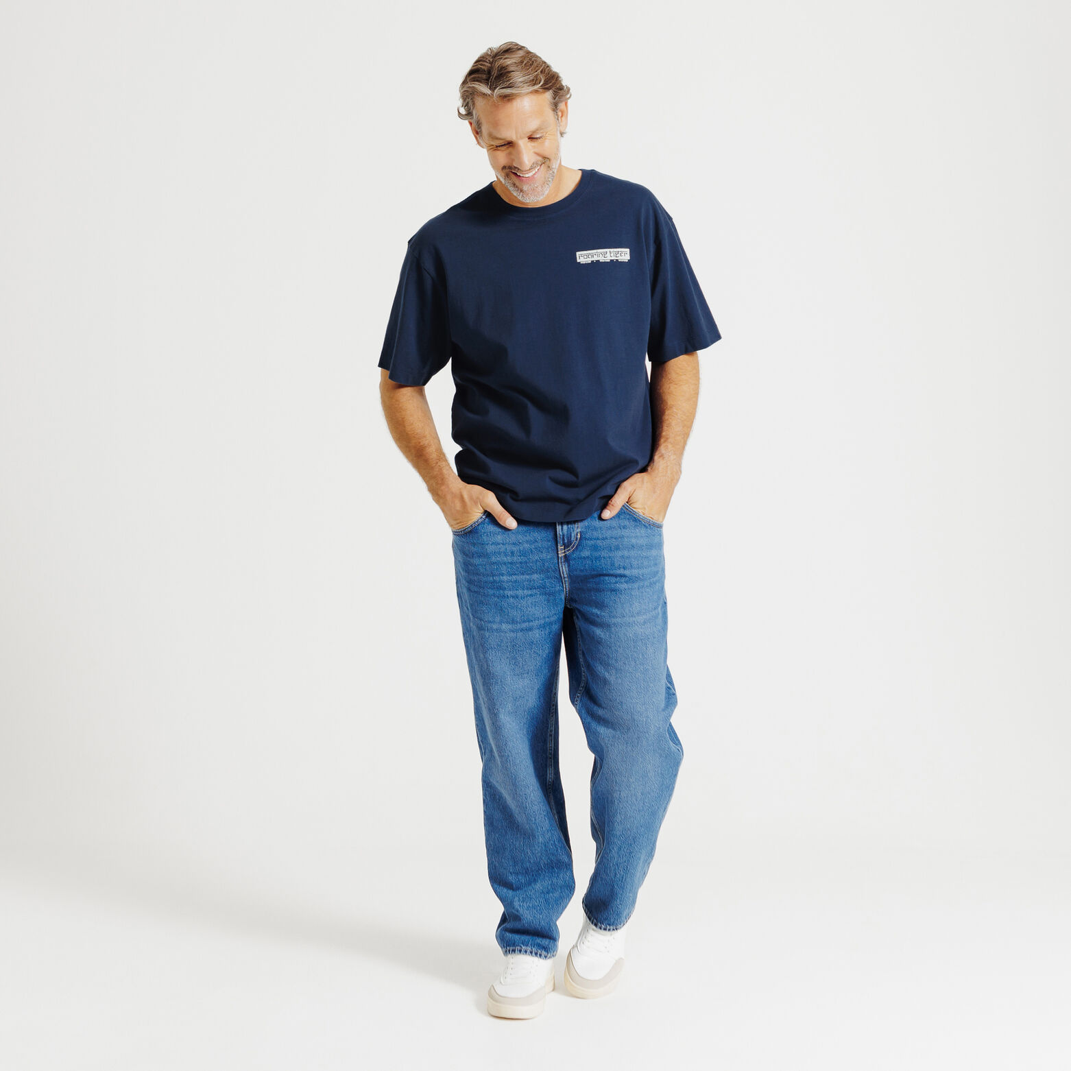 T-shirt met print op voor-en achteraan