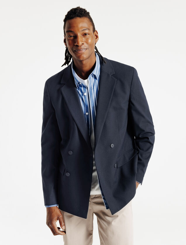 Veste de costume crois&eacute;e confort