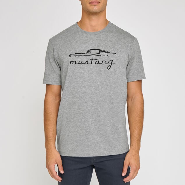 Tee shirt licence Mustang col rond manche courte