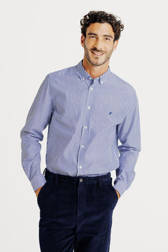 Gekleurd streepjeshemd in katoen
