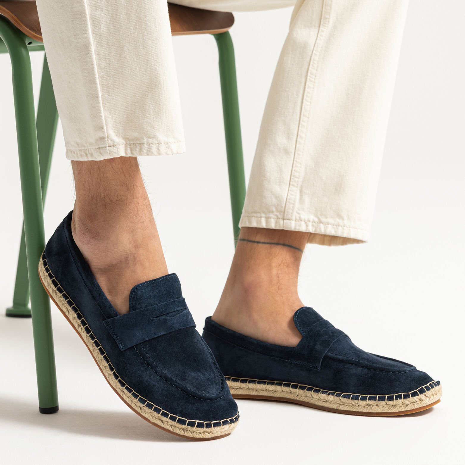 Mocassins en cuir esprit plage