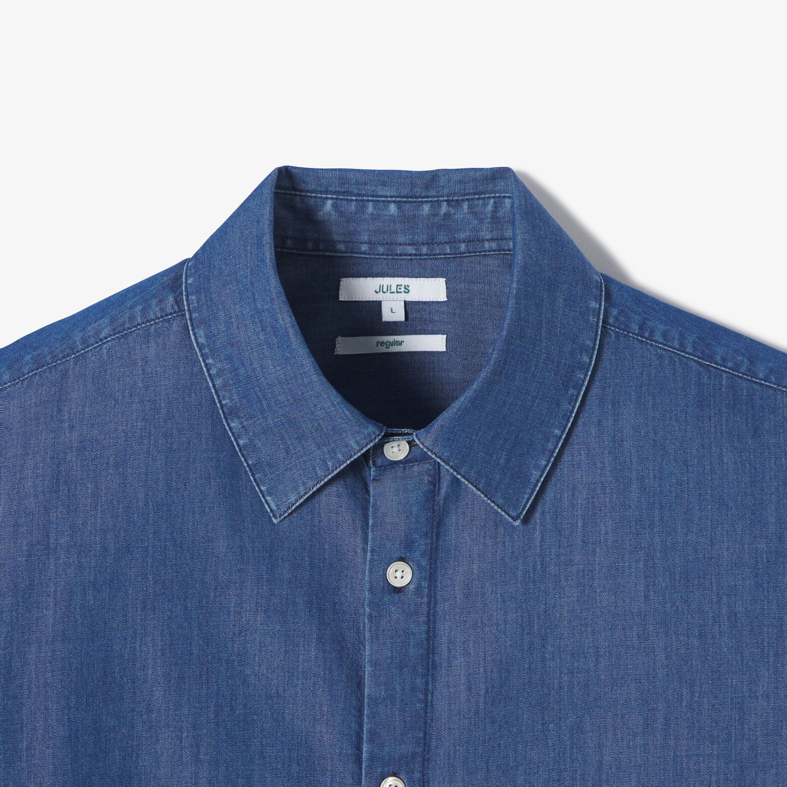 Chemise regular coton unie