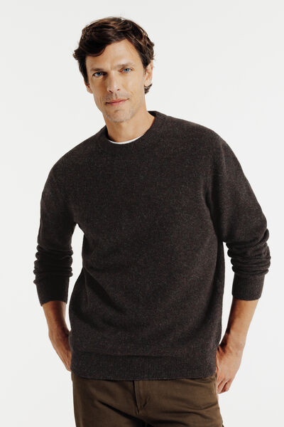 Pull col rond mousseux