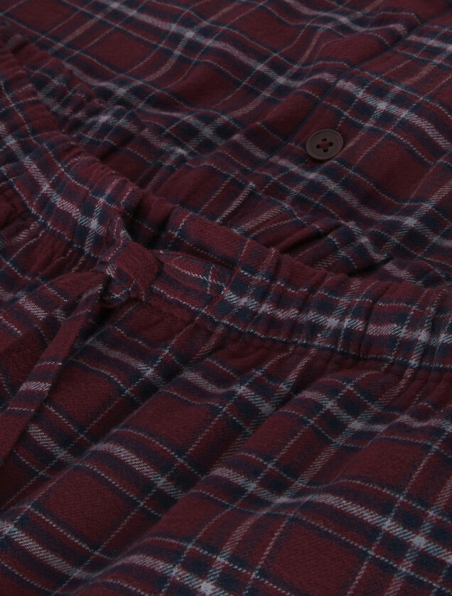 Ensemble pyjama en flanelle &agrave; carreaux