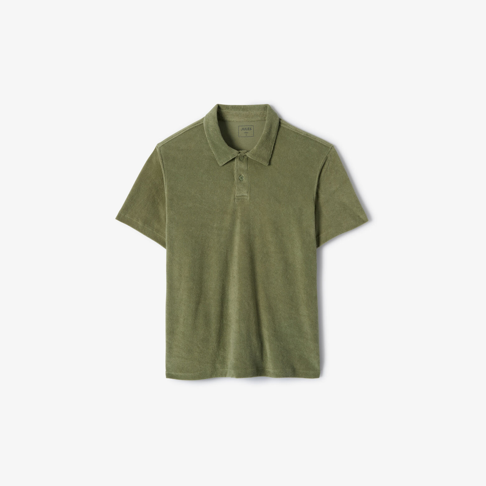 Polo manches courtes uni mati&egrave;re &eacute;ponge