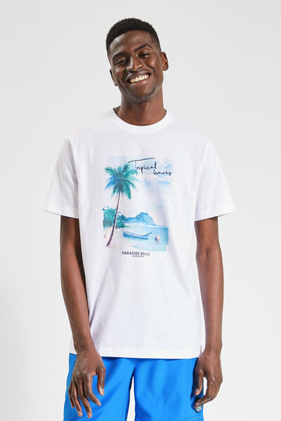 Tee shirt imprim&eacute; plac&eacute; paysage