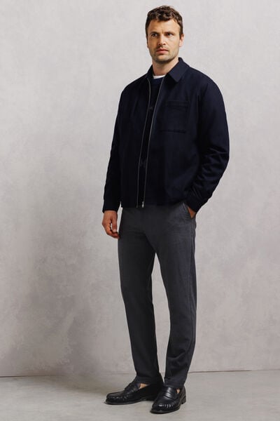 Veste col chemise zipp&eacute;e