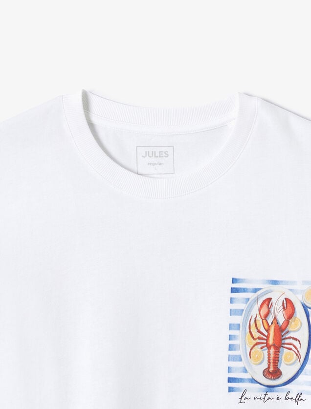 T-shirt met print voor- en achteraan