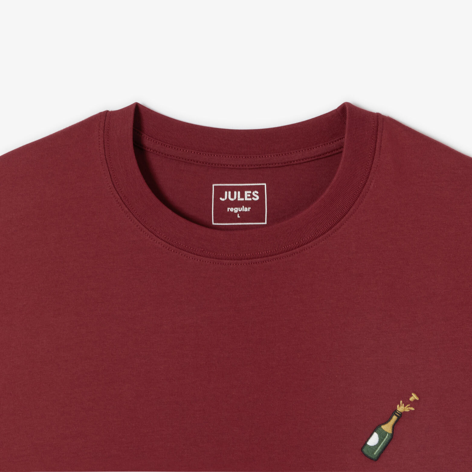 Tee shirt brodé poitrine en coton