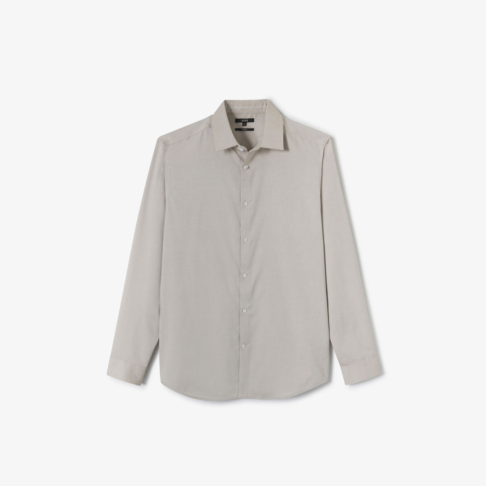 Strijkvrij regular fit hemd in katoen