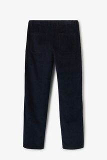 Loose fit chinobroek in fluweel