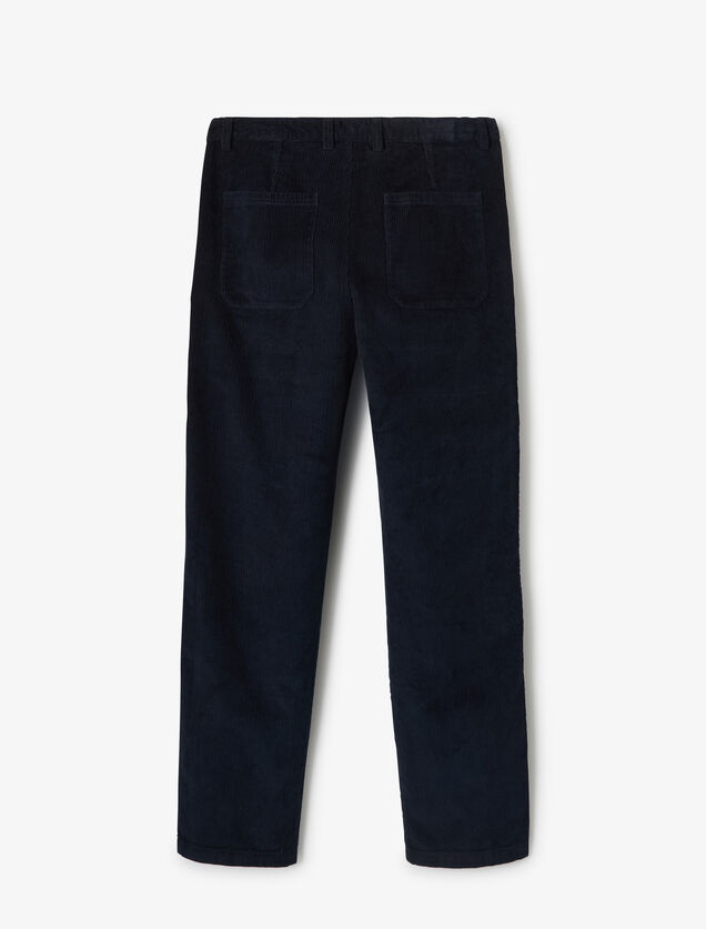 Loose fit chinobroek in fluweel