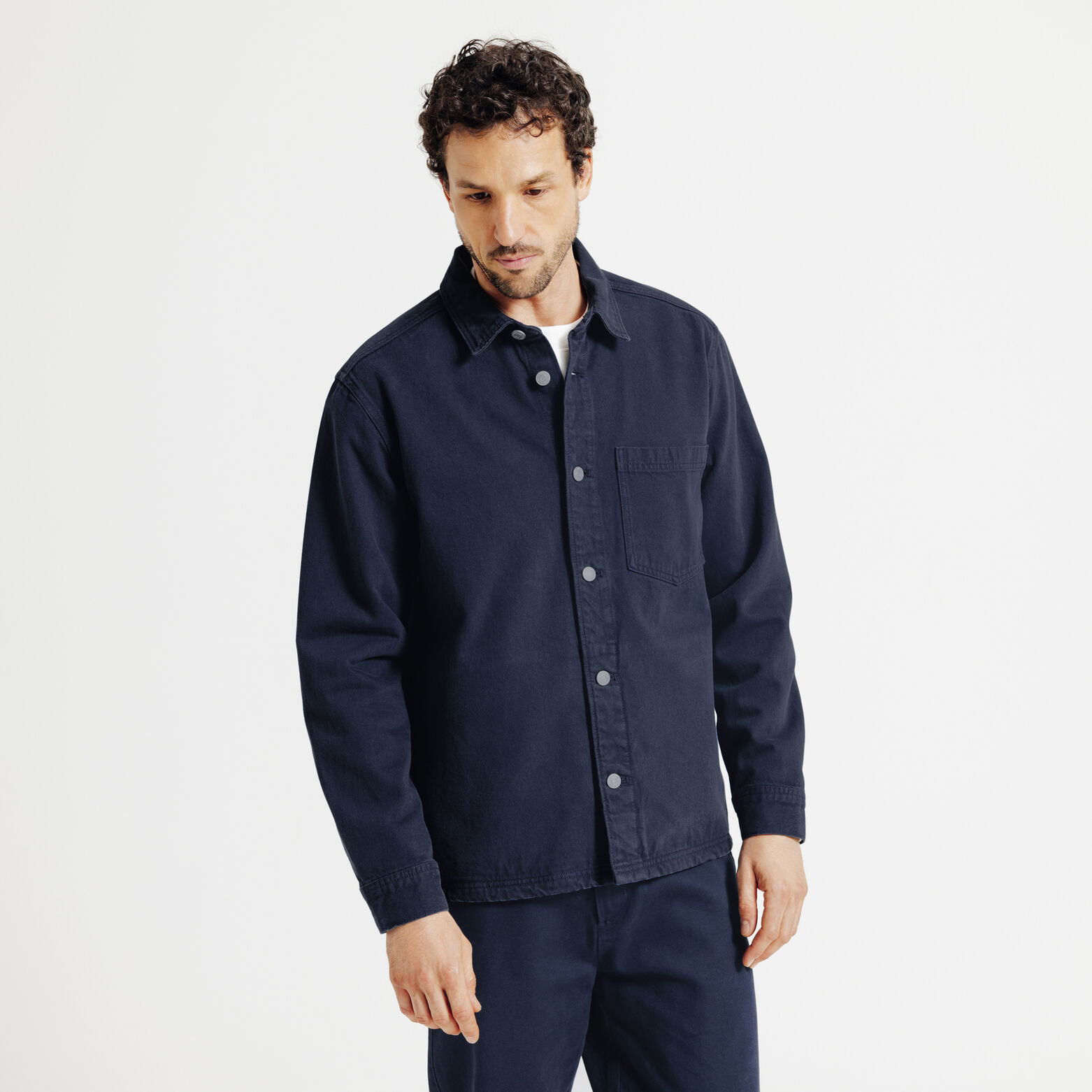 Surchemise en jean coton