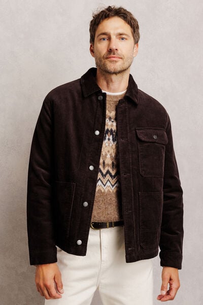 Veste velours int&eacute;rieur en sherpa
