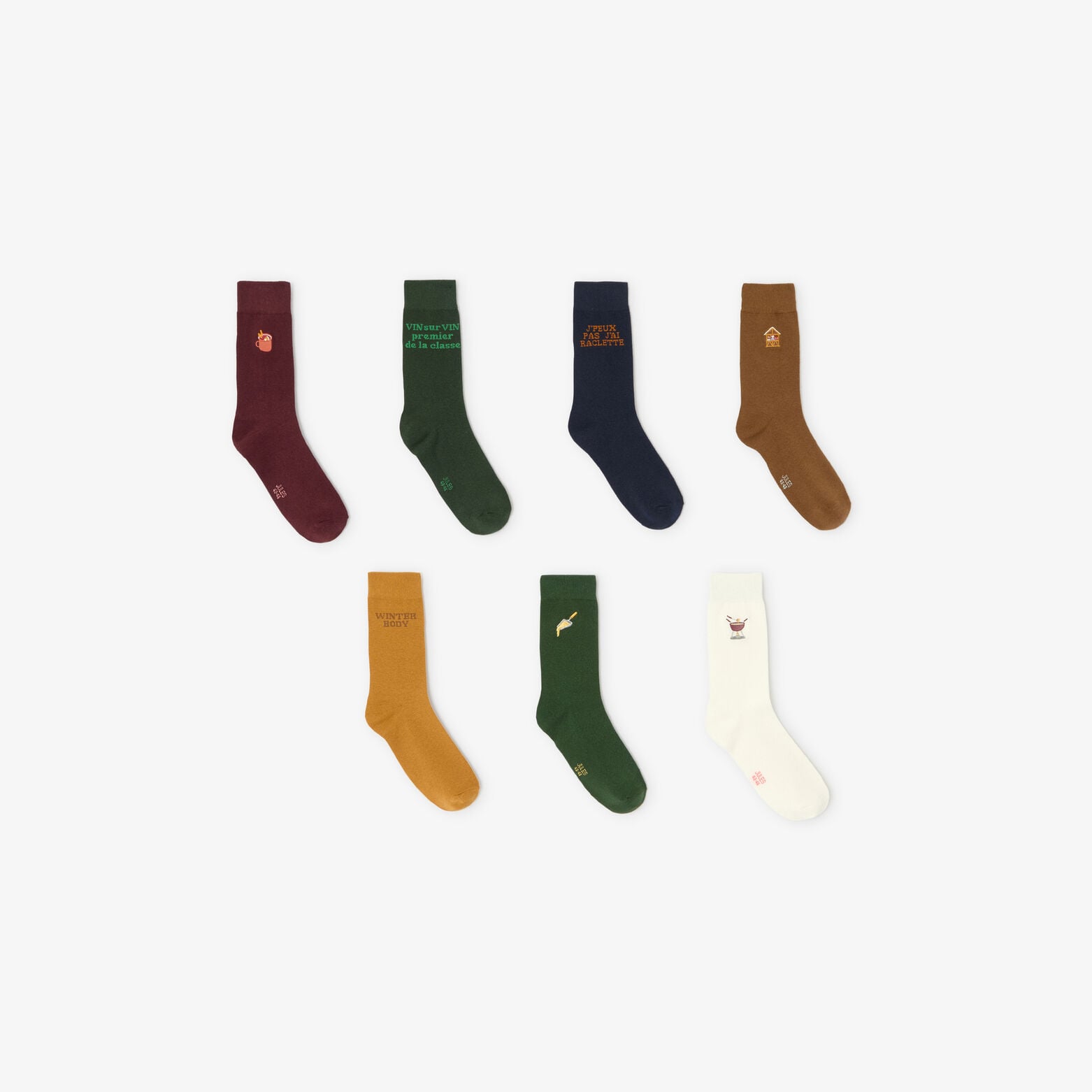 Coffret 7 paires de chaussettes fantaisie