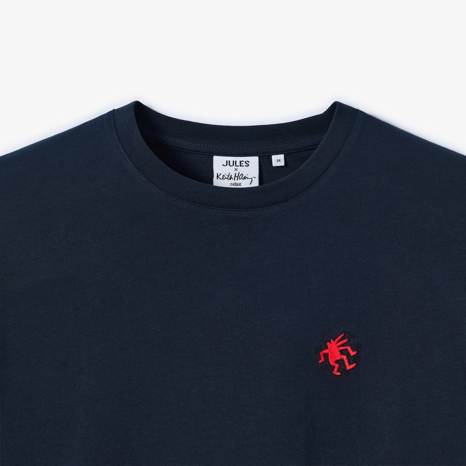 Geborduurd T-shirt relax licentie Keith Haring