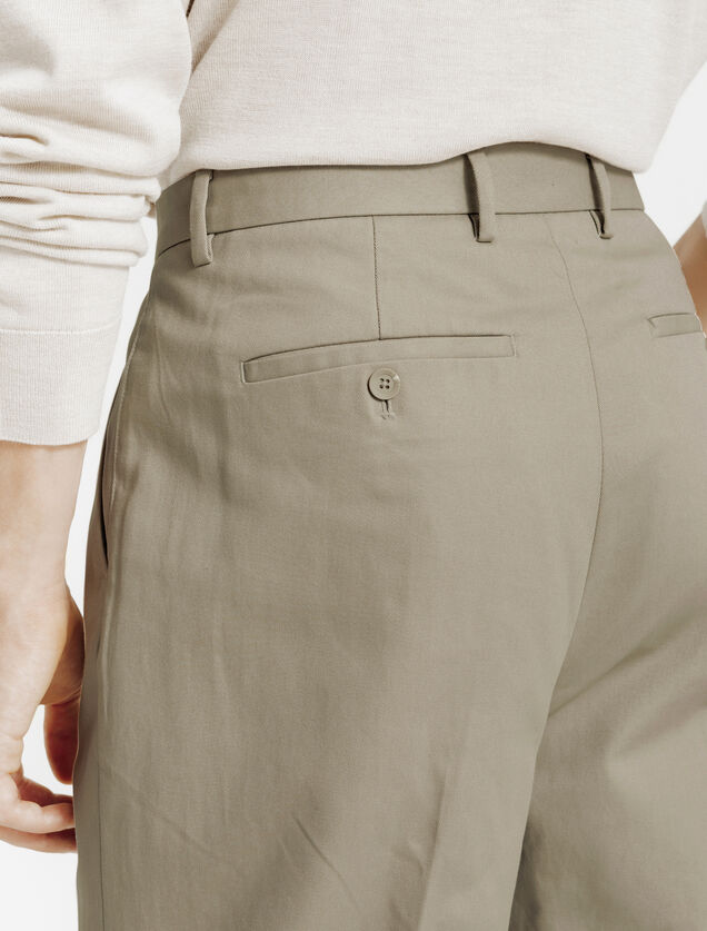 Pantalon chino loose &agrave; plis