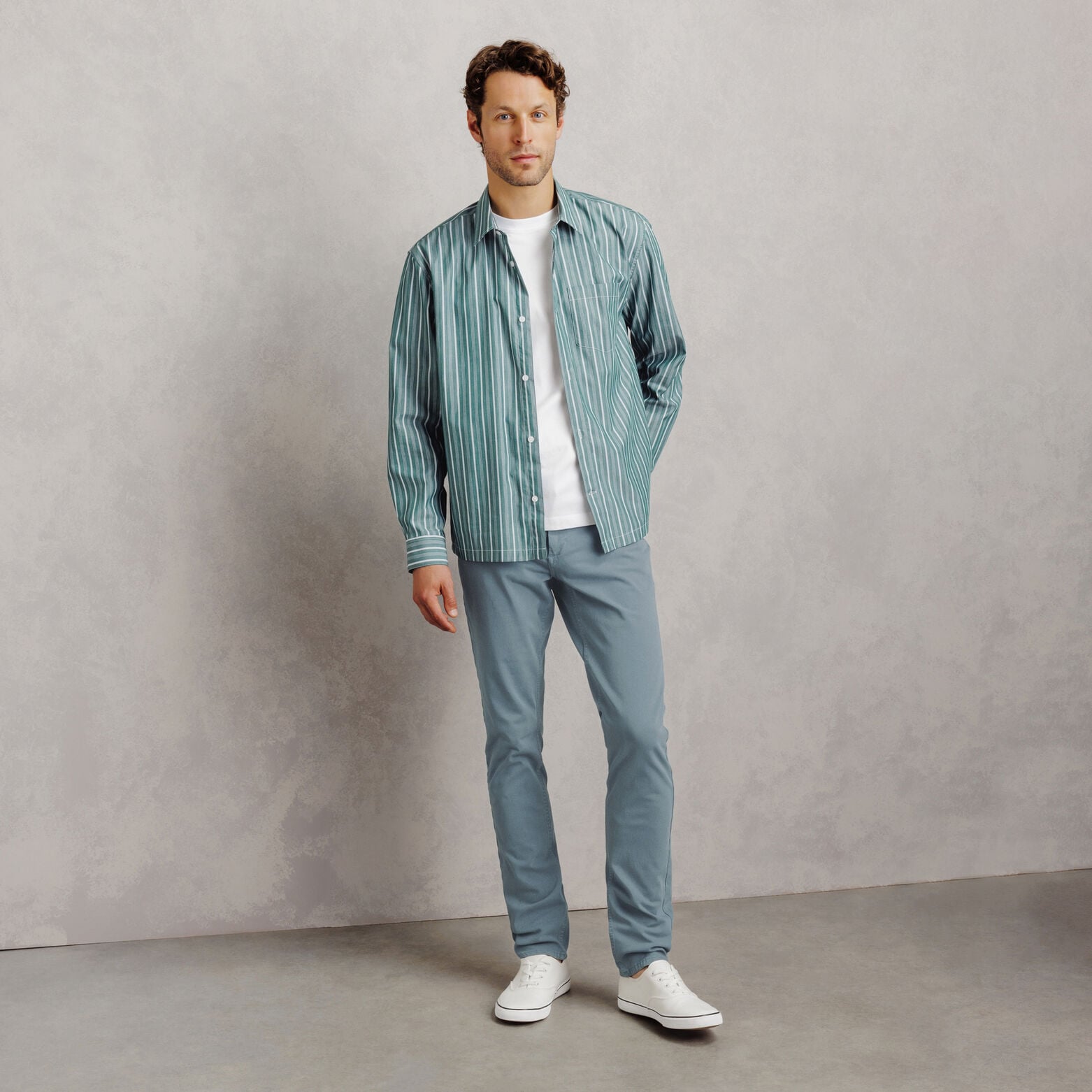 Pantalon 5 poches slim mati&egrave;re bi-stretch