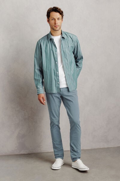 Pantalon 5 poches slim mati&egrave;re bi-stretch