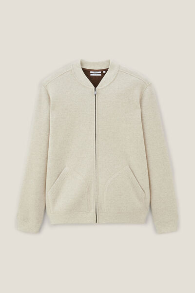 Sweat en maille zipp&eacute;