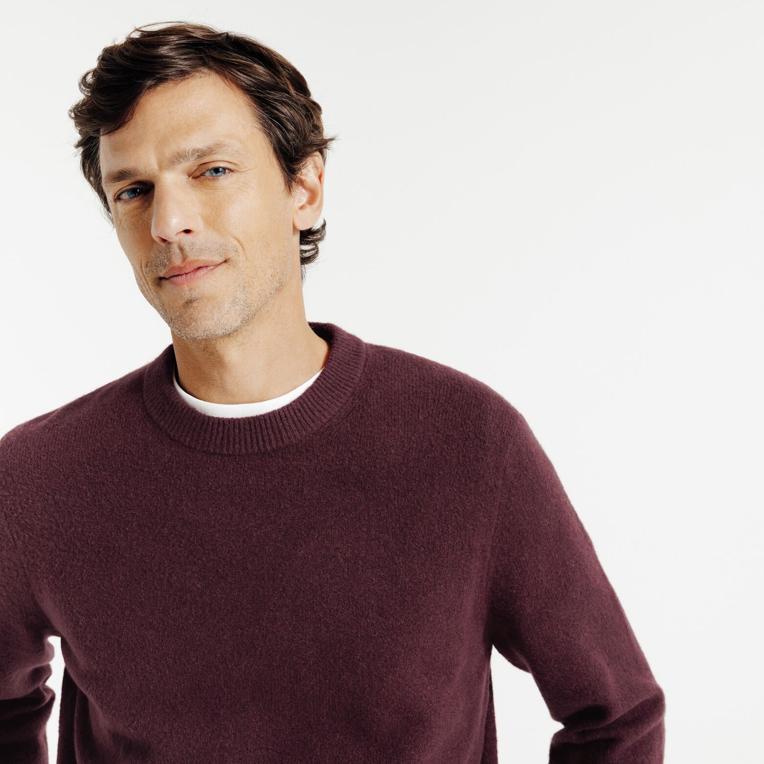 Pluizig trui ronde hals