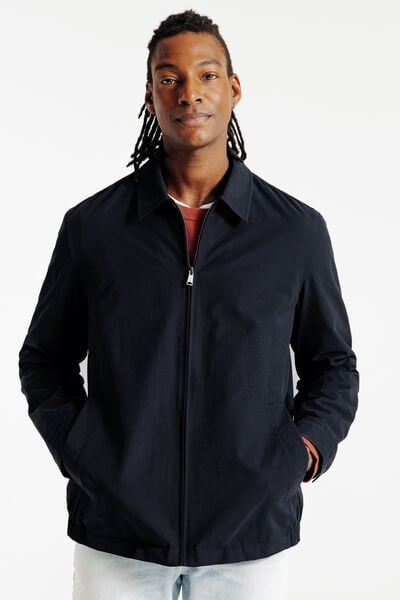 Blouson col chemise zipp&eacute;