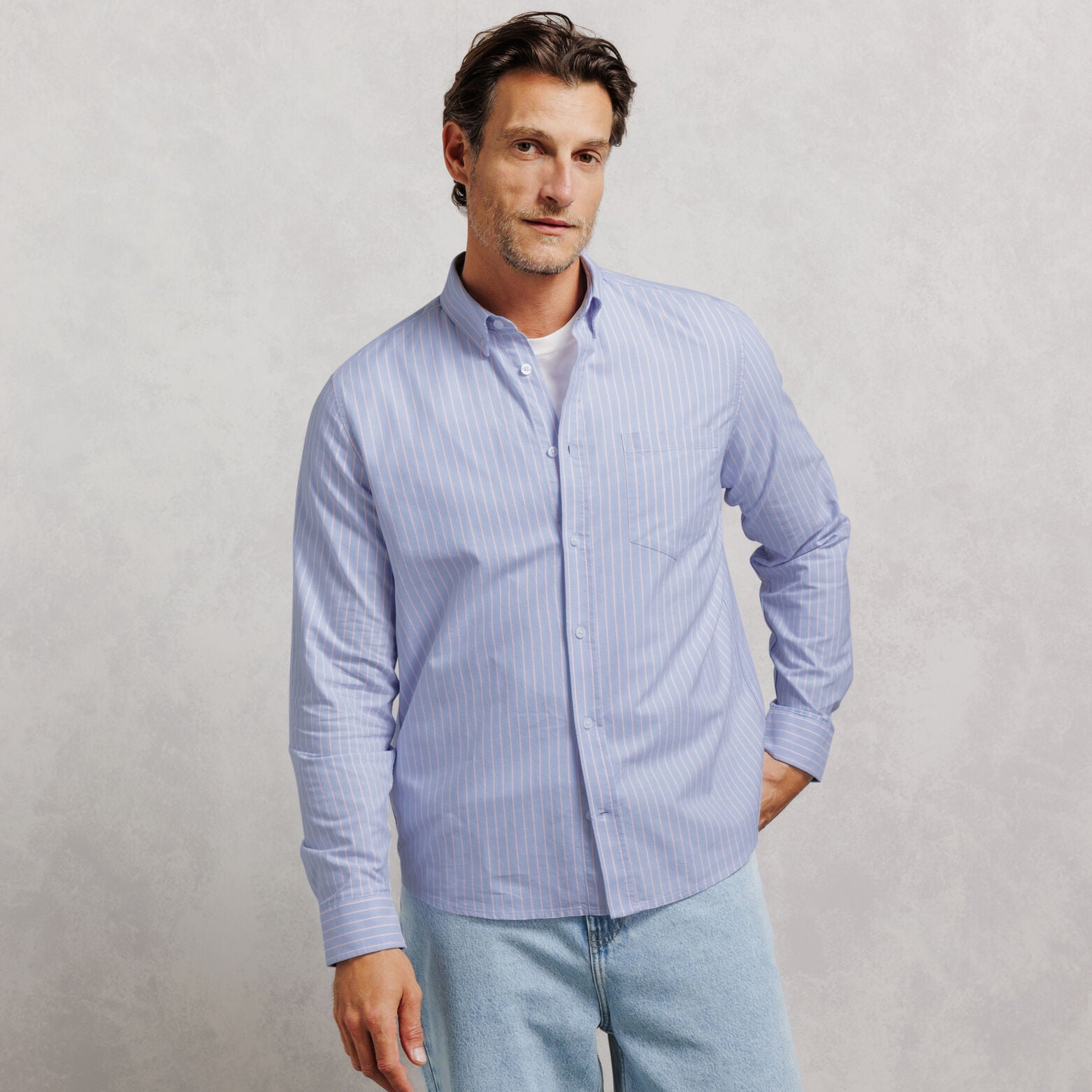 Chemise oxford ray&eacute;e "le parfait by JULES"