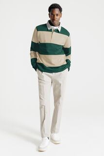 Gestreepte sweater met polokraag