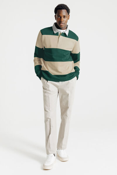 Sweat col polo ray&eacute;