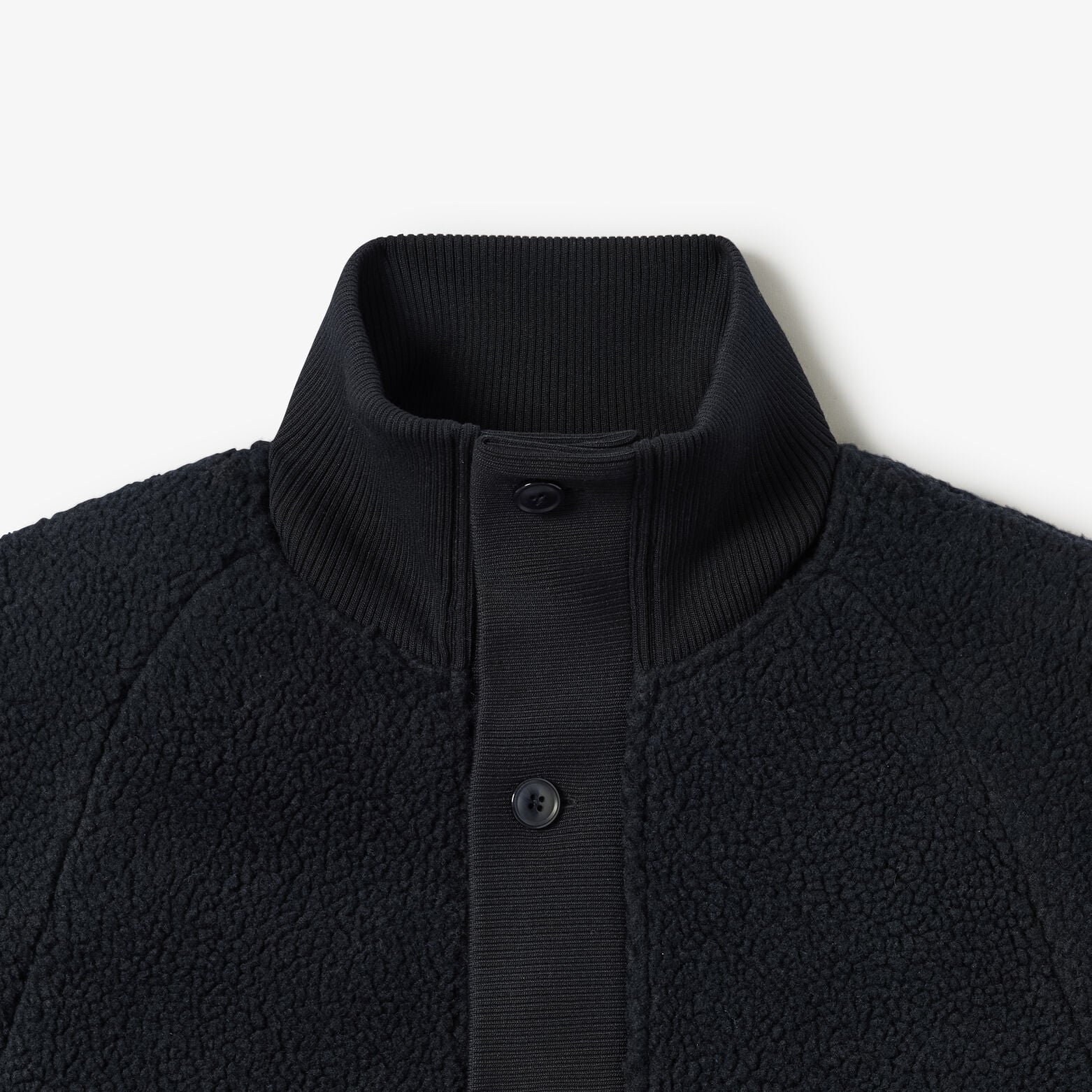 Sweat col montant boutonn&eacute; en sherpa