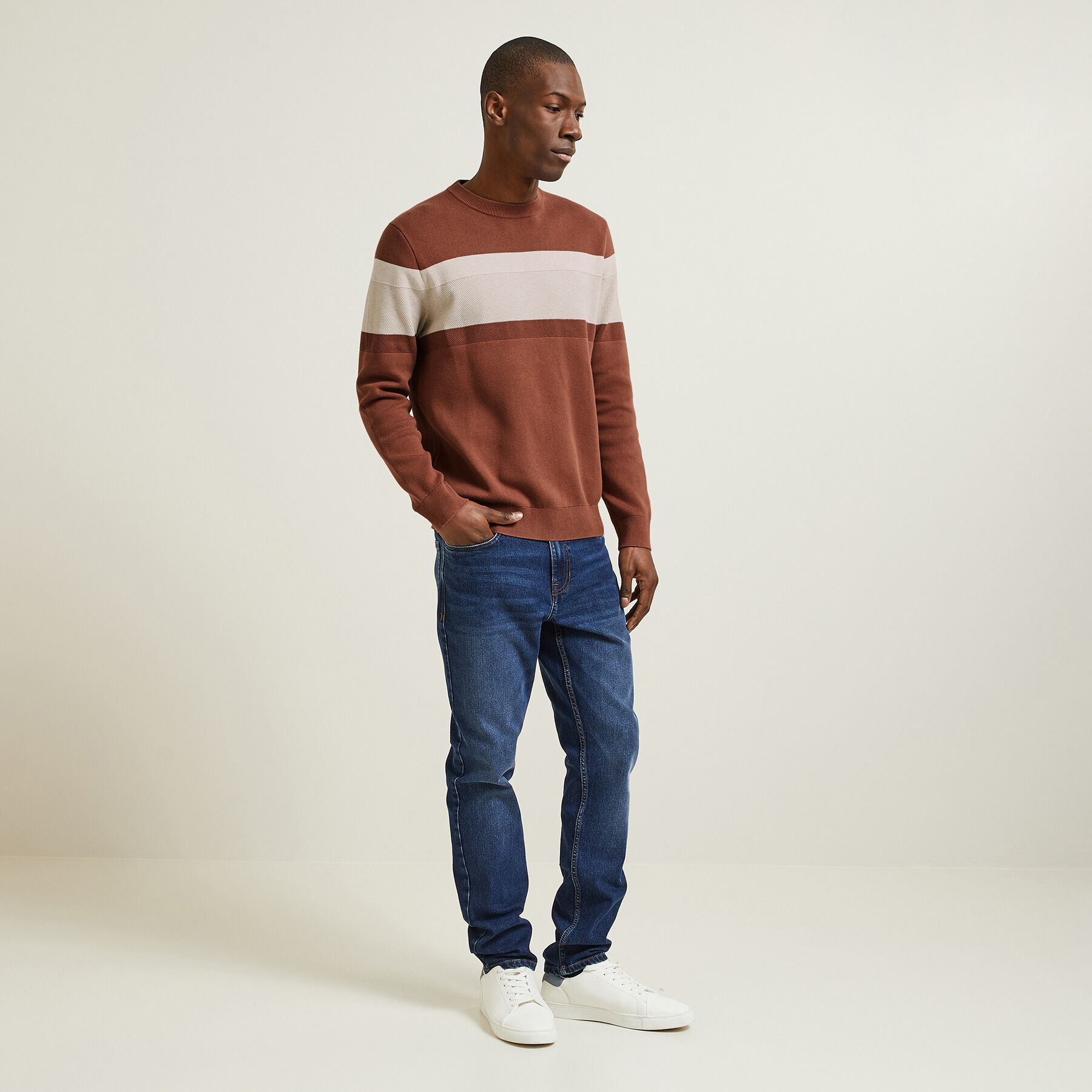 Colorblock trui
