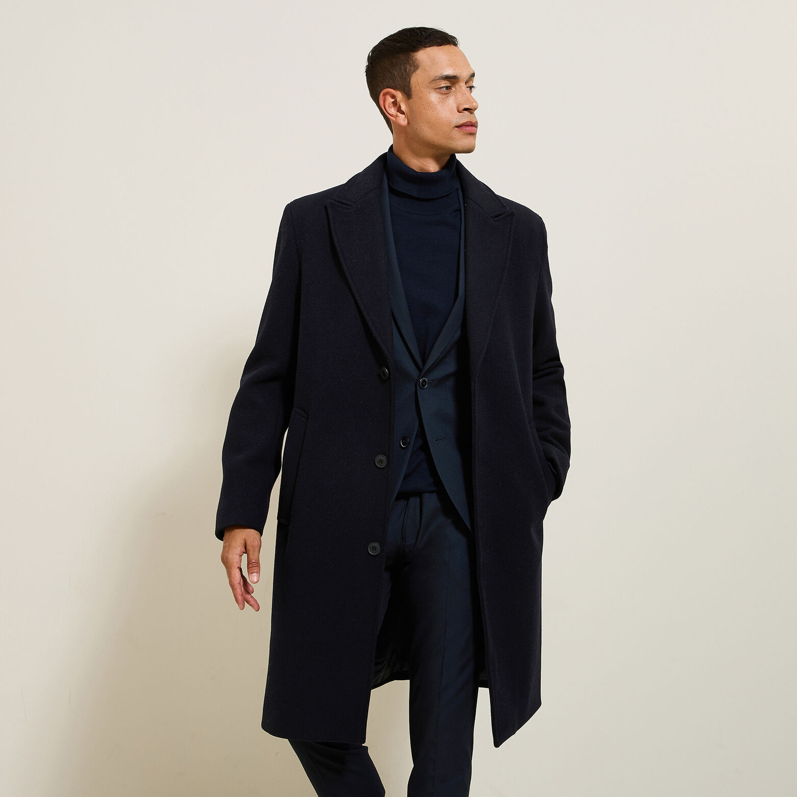 Manteau long hiver en lainage