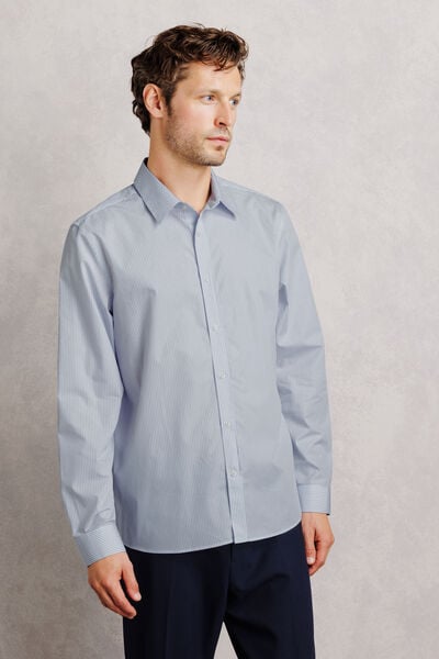 Chemise 100% coton regular ray&eacute;e