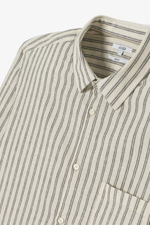 Chemise en coton lin rayée