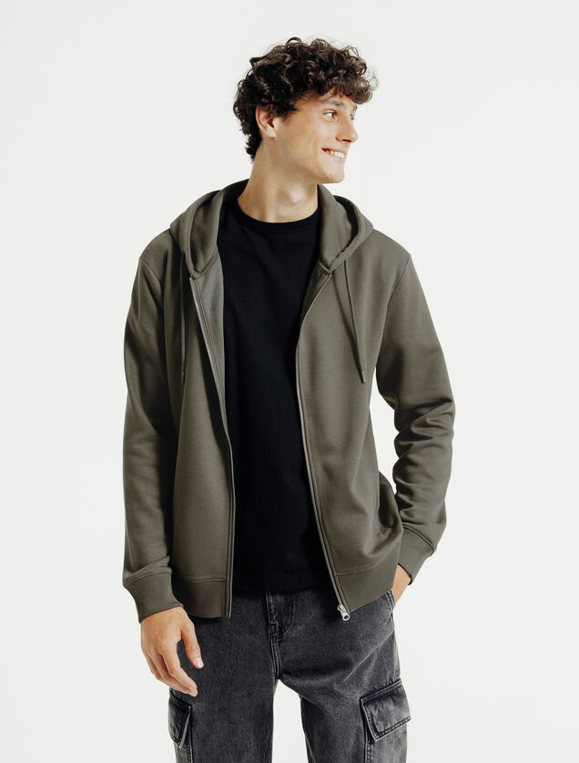 Sweat &agrave; capuche zipp&eacute;