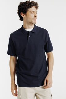 Effen polo in piquékatoen met korte mouwen