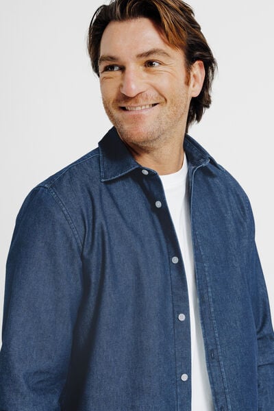 Regular fit denim hemd