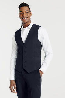 Slim fit kostuumgilet in bi-stretchstof