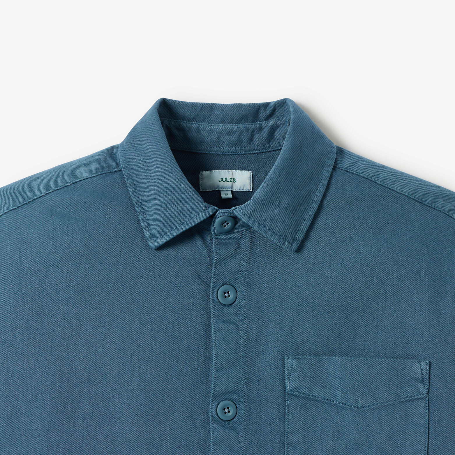 Surchemise regular col fran&ccedil;ais 100% coton