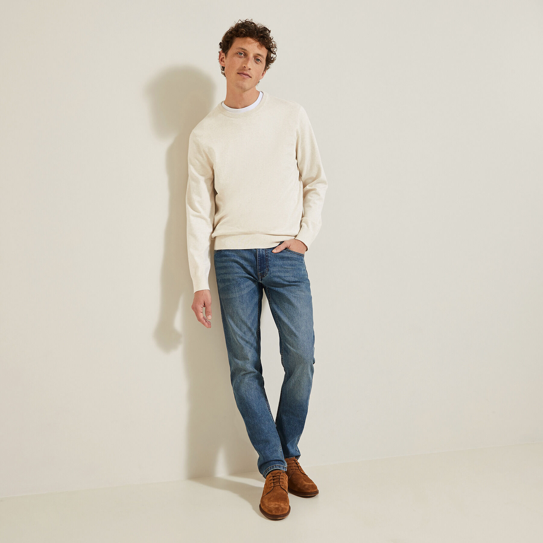 Pull Col Rond Gris Jules Homme - 2676706-gris00