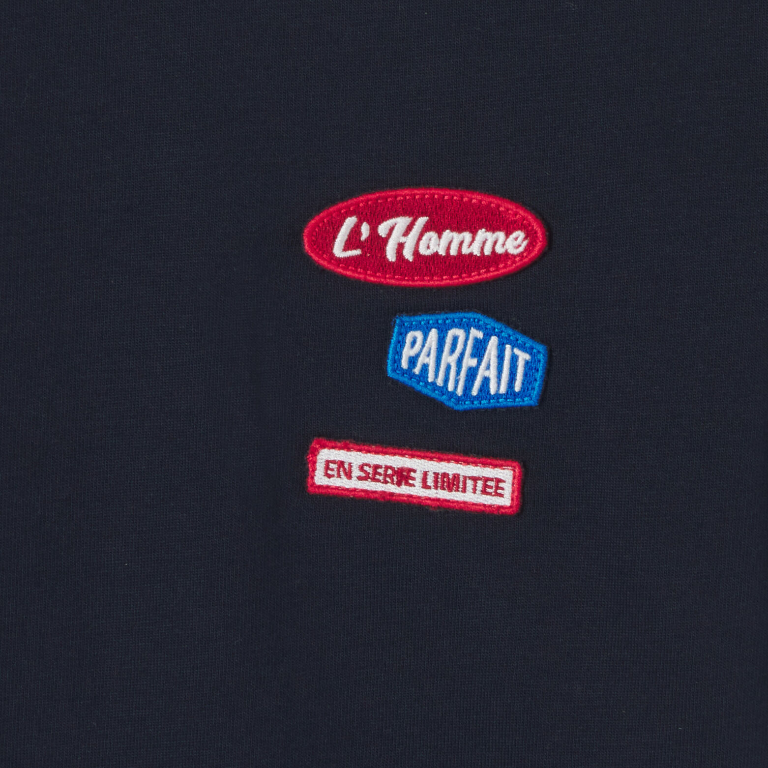 Tee shirt brodé poitrine en coton