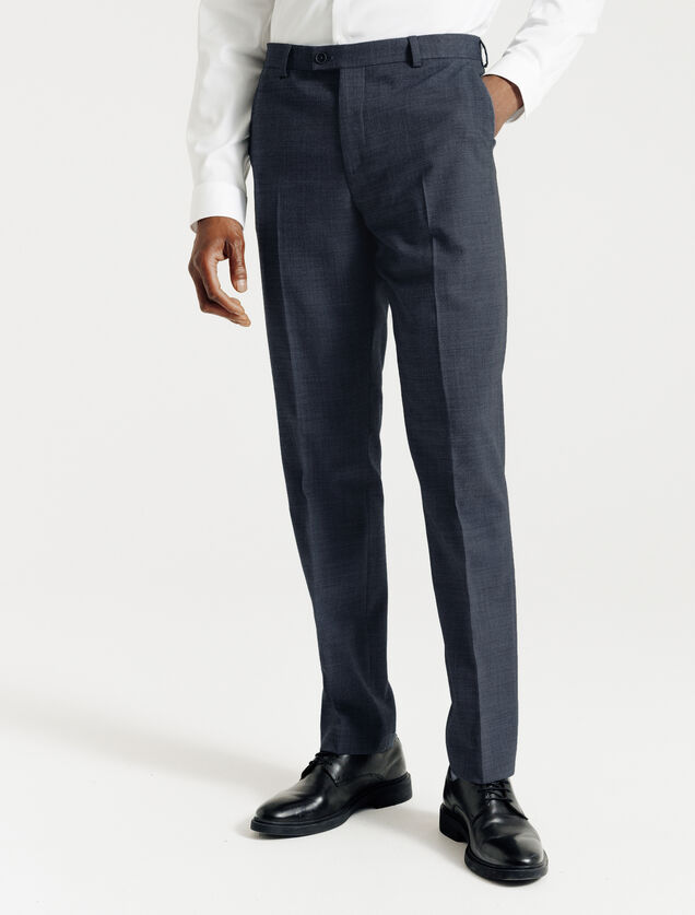 Tweekleurige comfort fit kostuumbroek