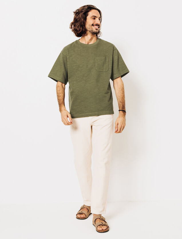 Tee shirt matière éponge col rond