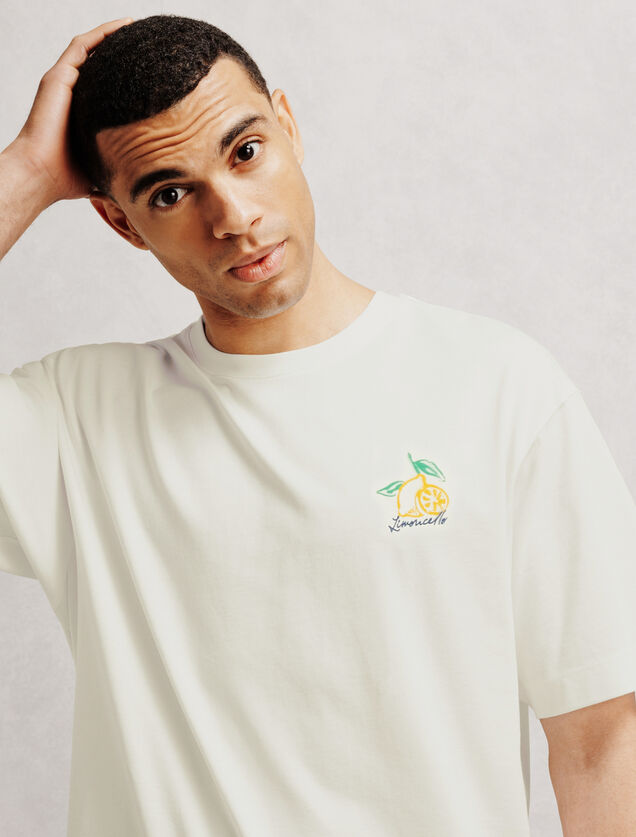 T-shirt met Limoncelloprint voor en achter