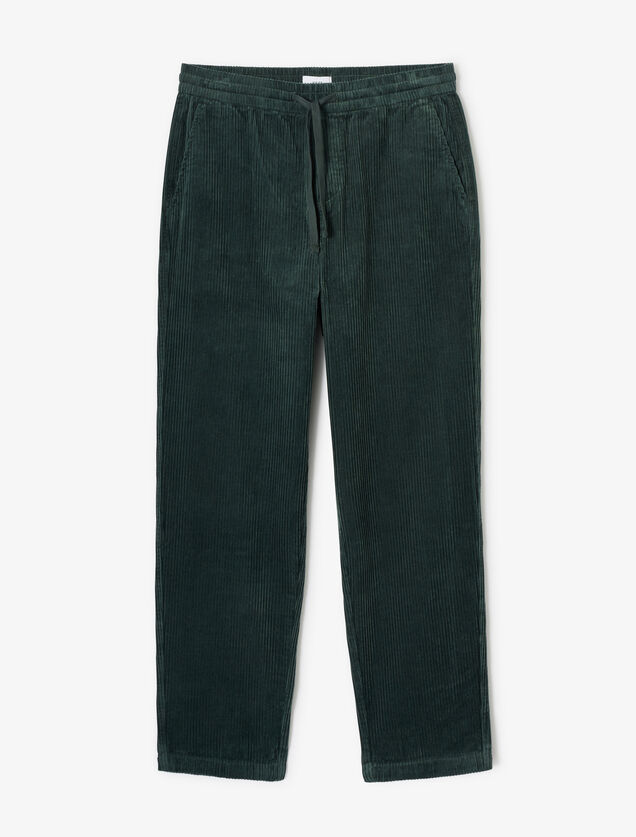 Pantalon en velours taille &eacute;lastiqu&eacute;e