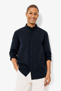 Chemise en coton col boutonné