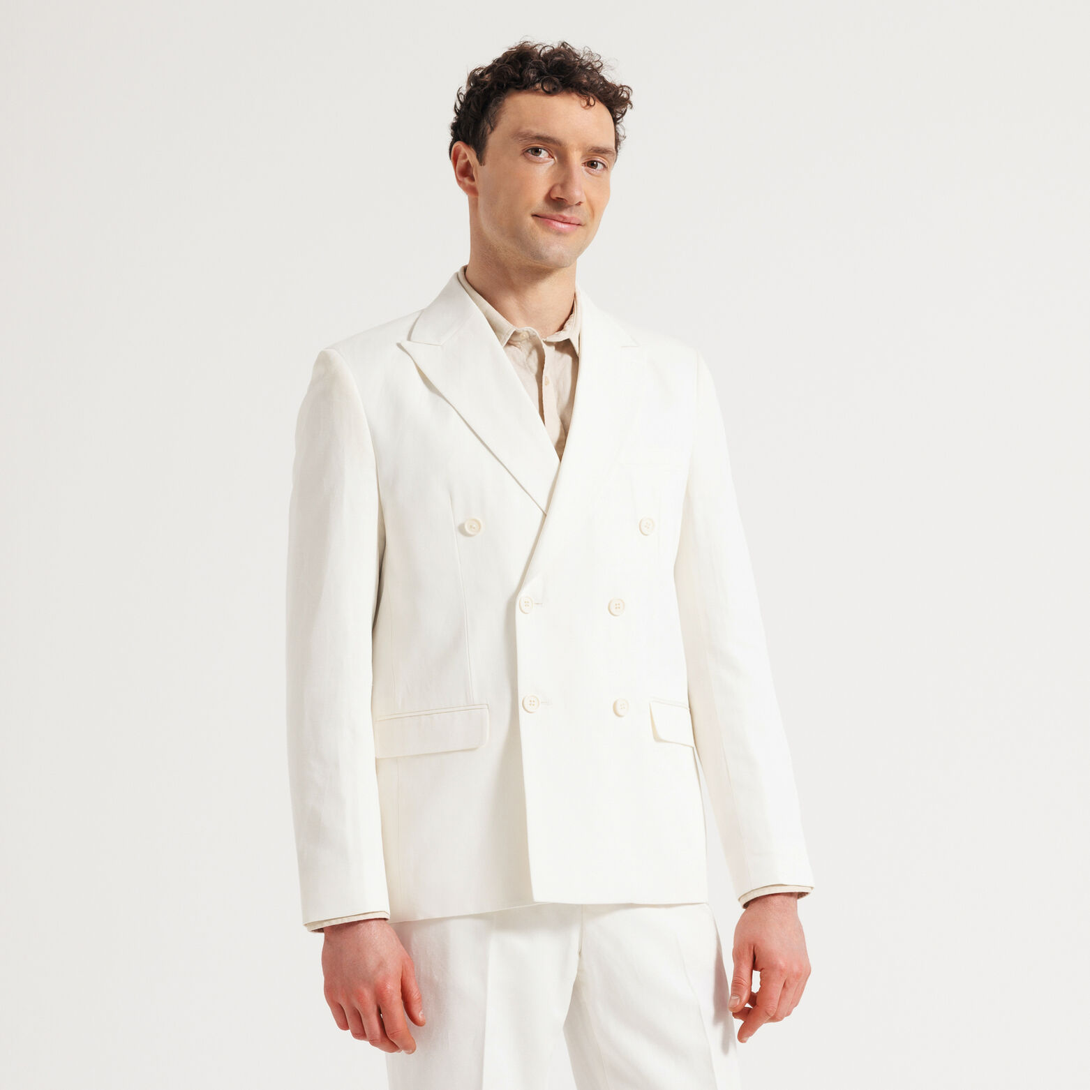 Comfort fit gekruist kostuumvest