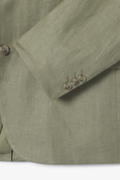 Veste de costume confort motif chevron 100% lin