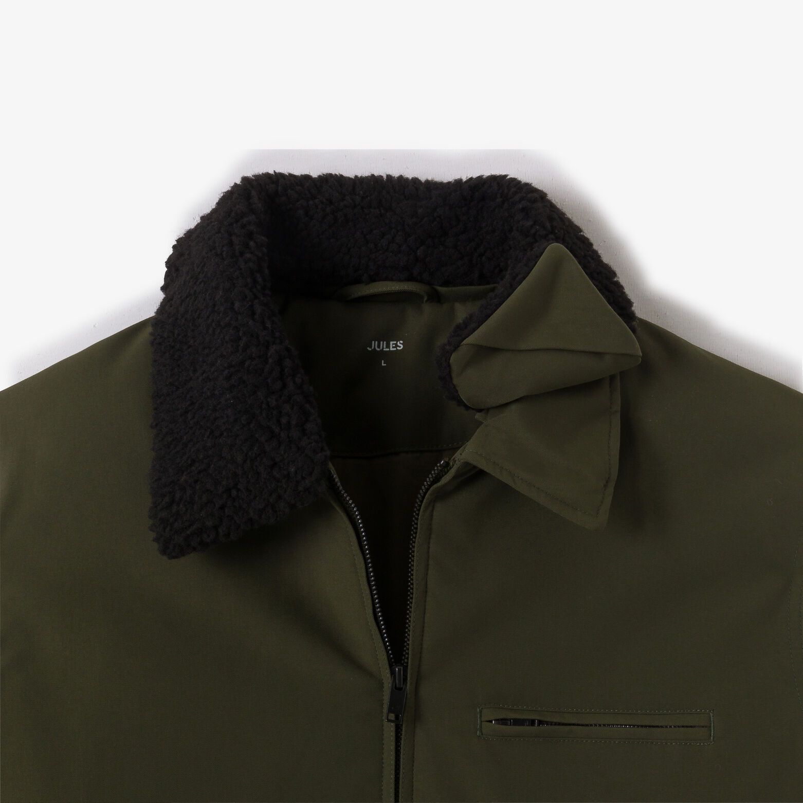 Blouson col chemise en sherpa amovible